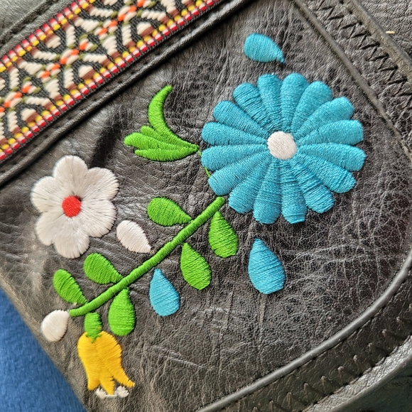 Black Boho Crossbody Bag by Street Level - Picture 4 of 8